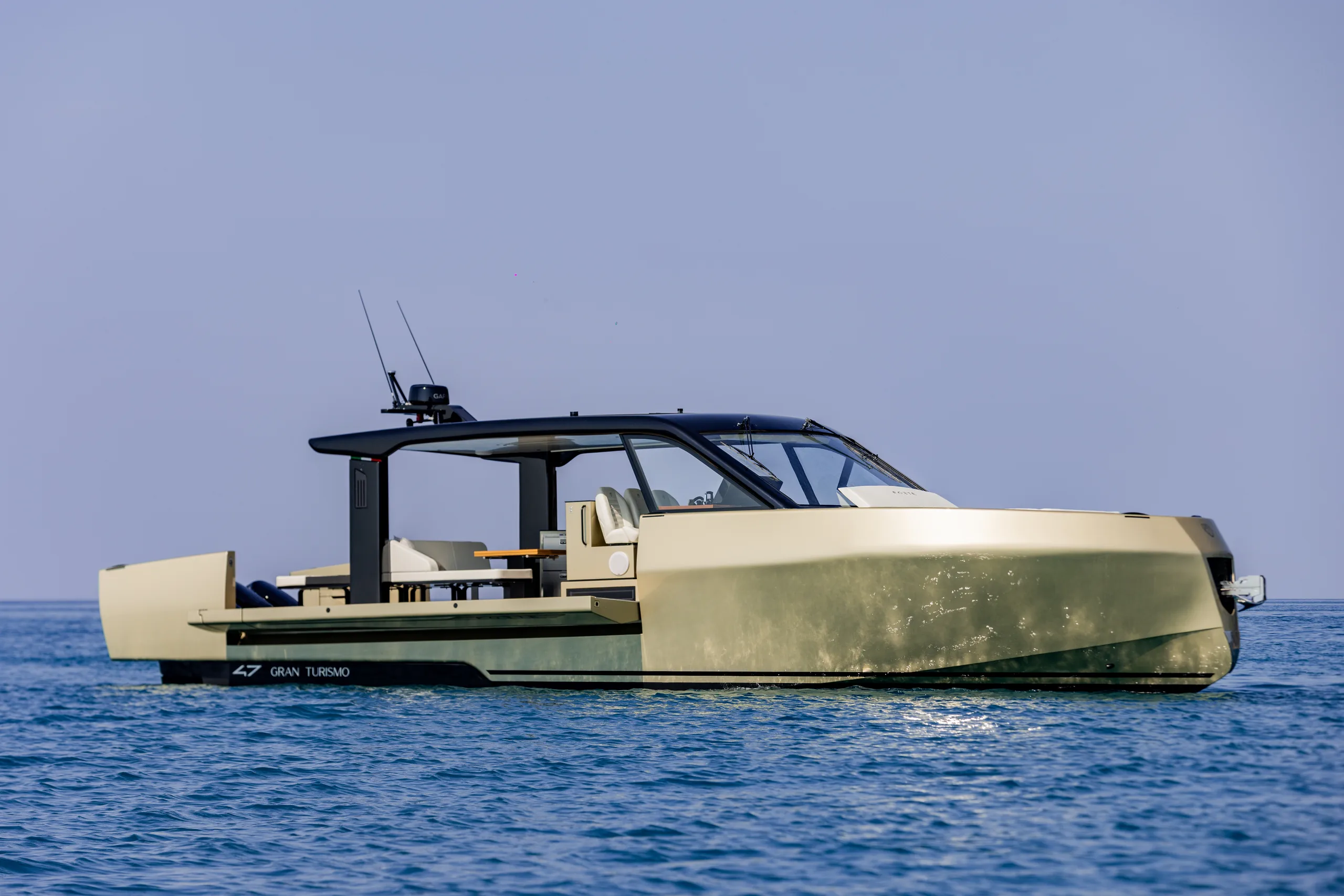 Forte 47 deck exterior detail with terraces deployed