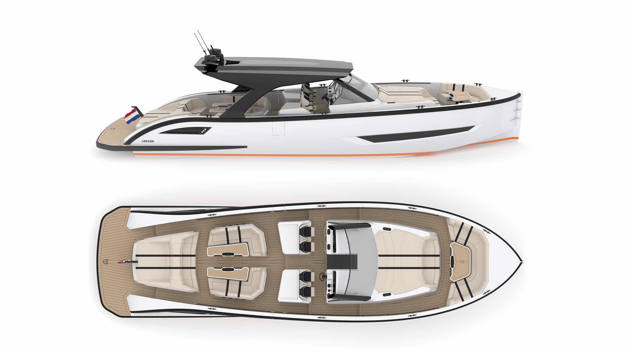 LEKKER 60 open deck layout configuration