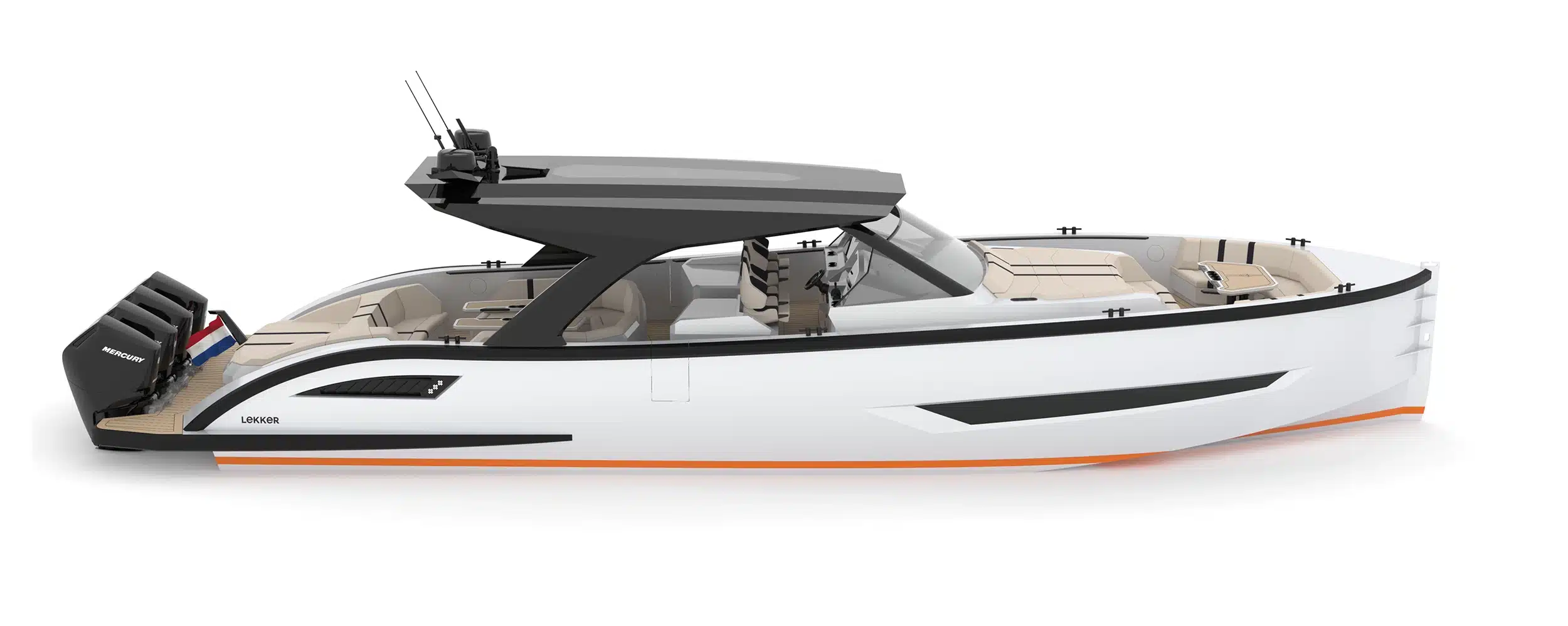LEKKER 60 outboard propulsion configuration profile