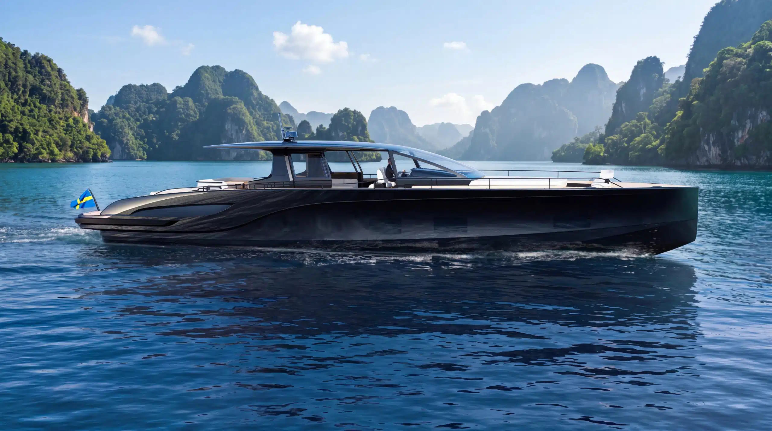 Windy SR 77 exterior render, aerial three-quarter view
