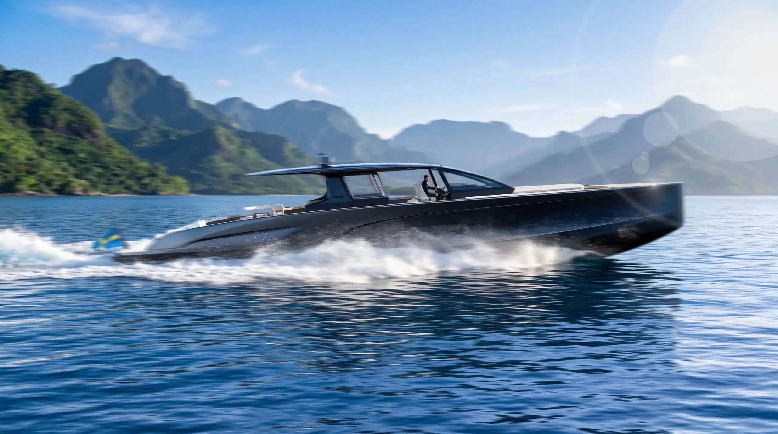 Windy SR 77 exterior render, bow quarter