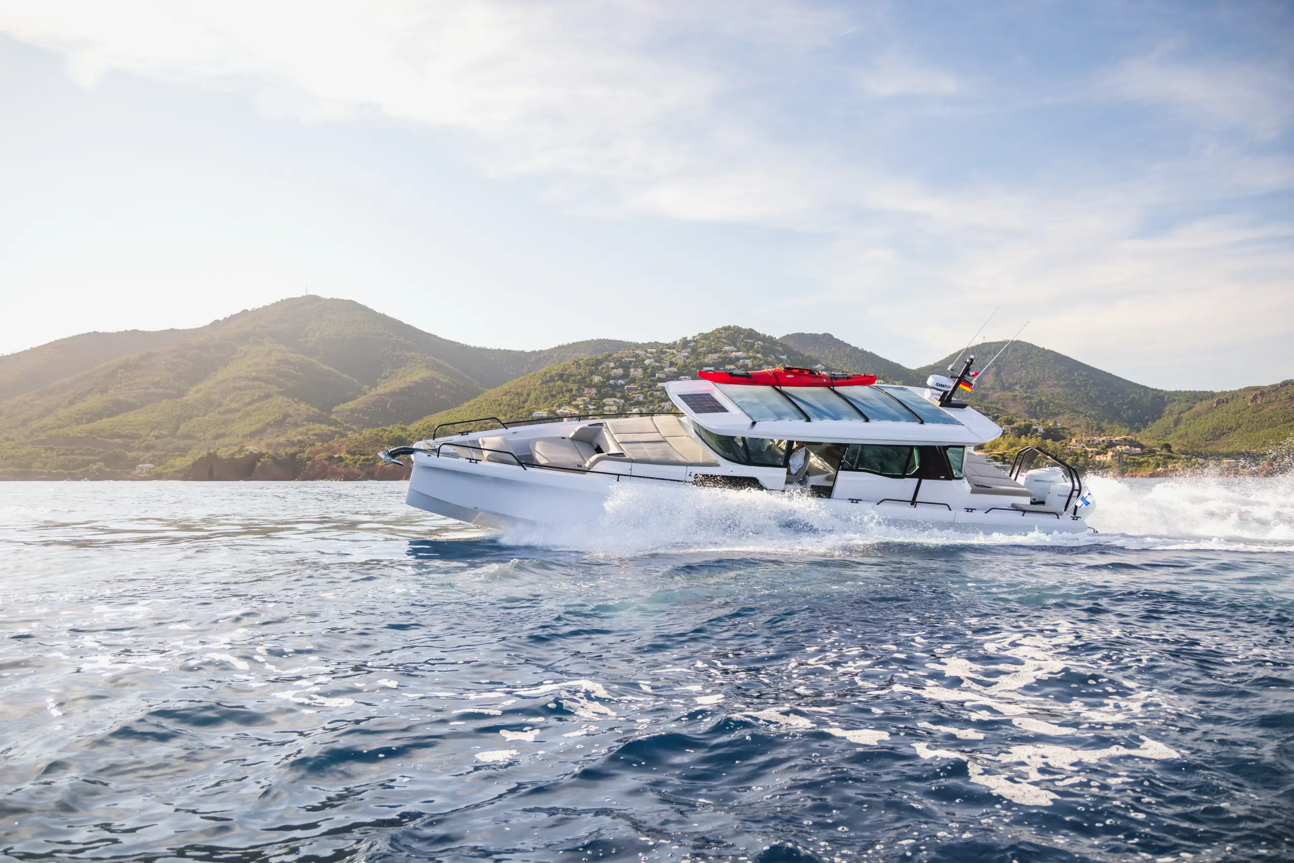 Axopar 45 XC Cross Cabin on the water exterior