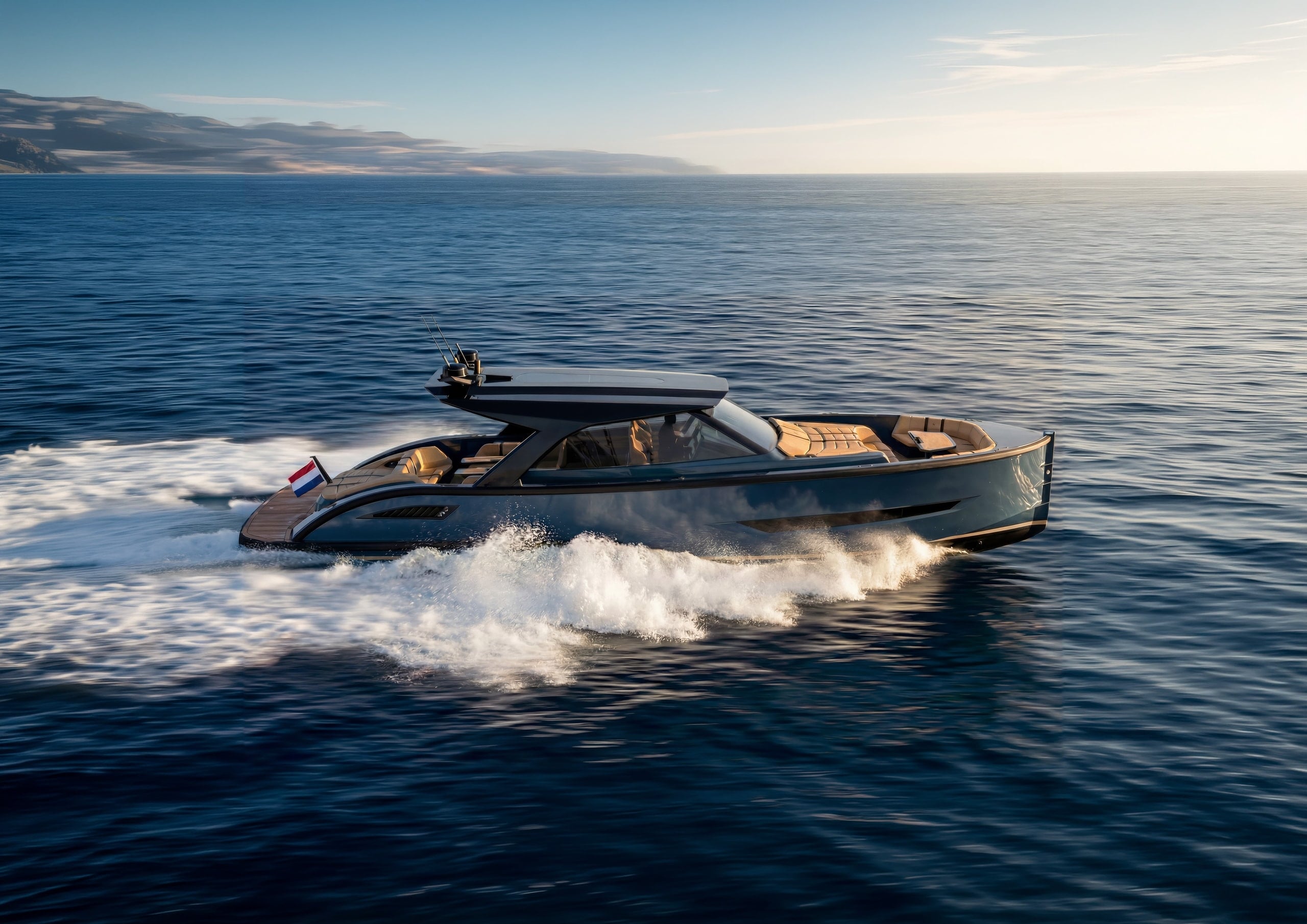 LEKKER 60 exterior profile view on the water