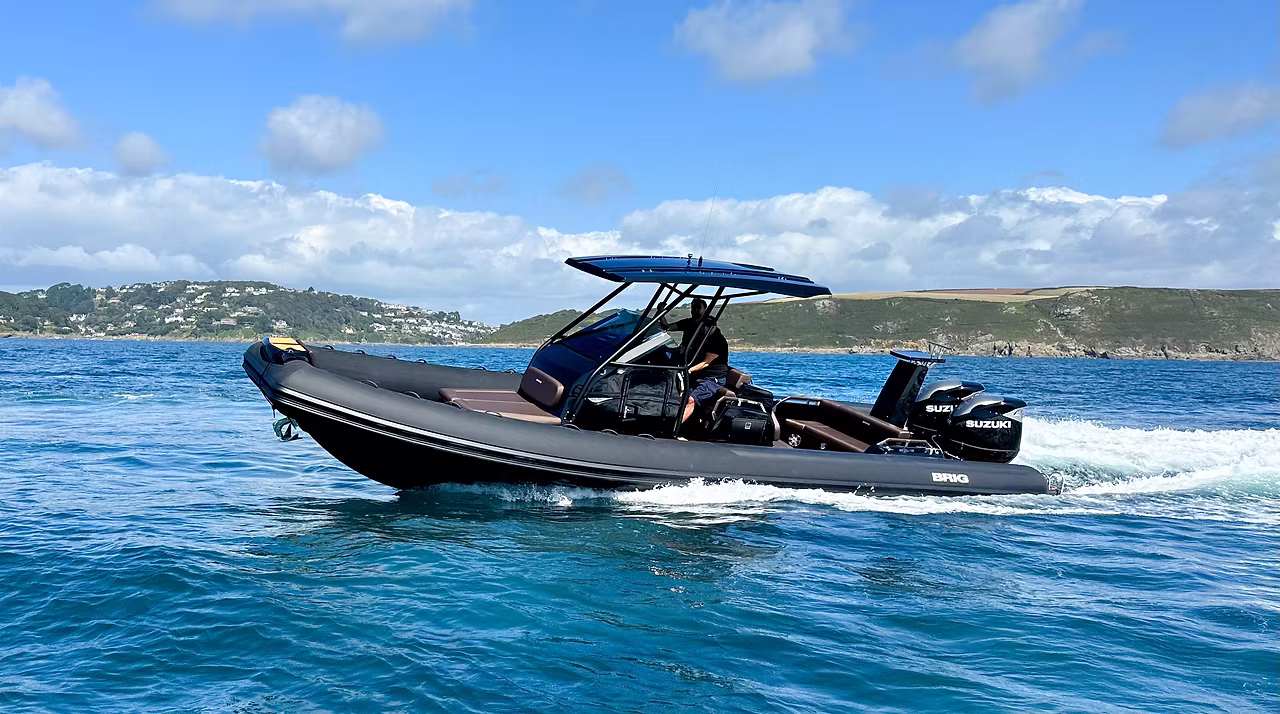 BRIG Eagle 10 RIB on open blue water, full exterior view