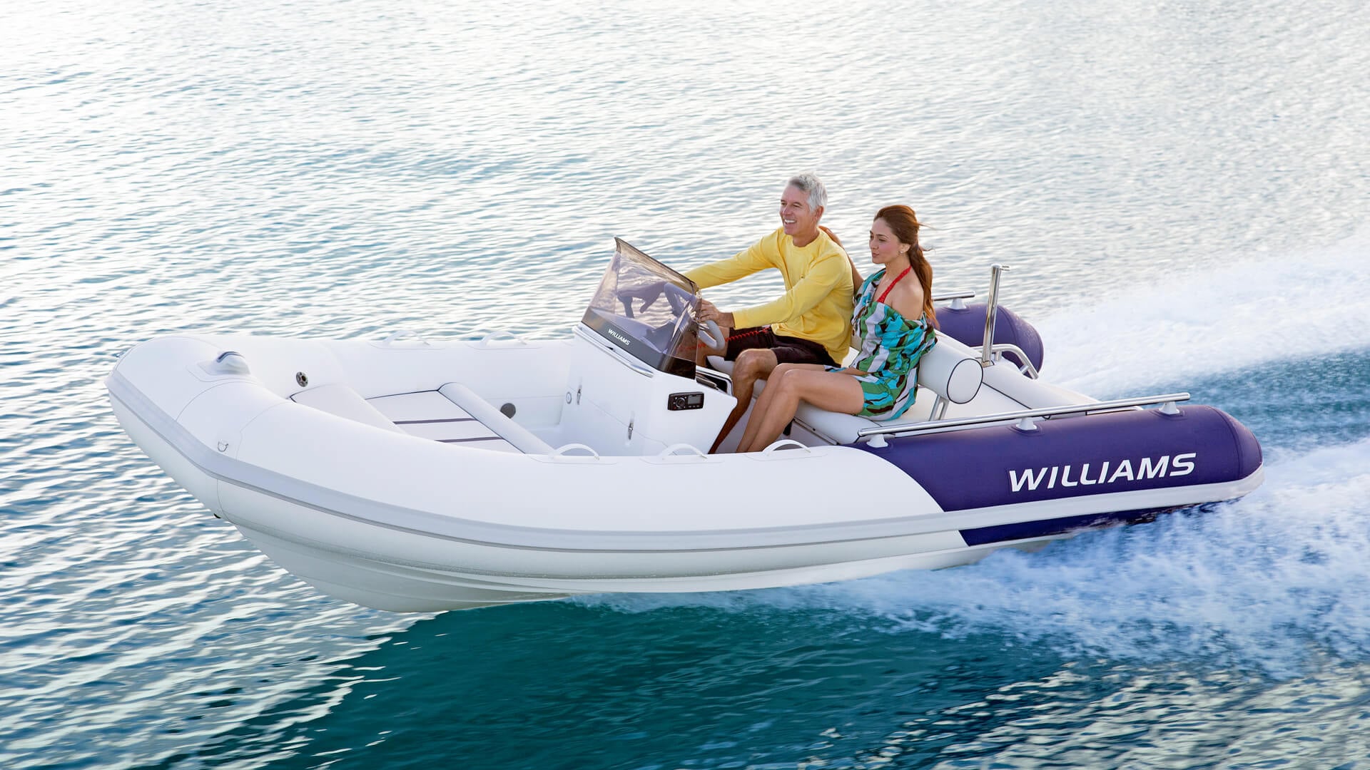 Williams SportJet 460 jet tender underway
